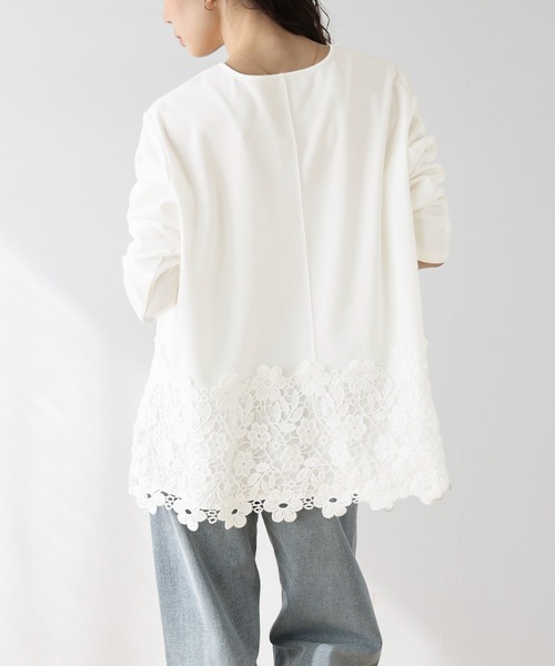 lesperance(レスぺランス)の「レース刺繍プルオーバー(Tシャツ/カットソー・レディース・ホワイト/ブラック・フリー)」の8枚目の写真