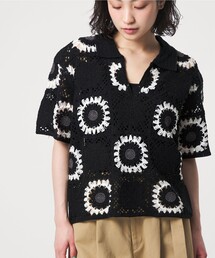 CITEN | ＜CITEN＞クロシェ風ニットスキッパートップ(ニット/セーター)