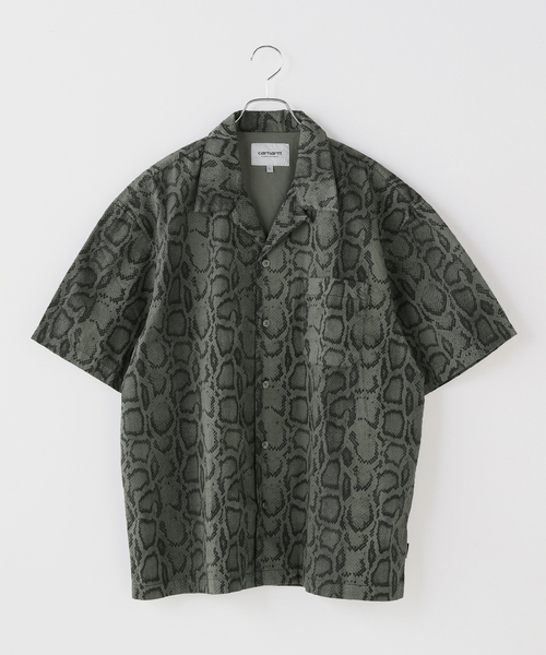 Carhartt WIP(カーハートダブリューアイピー)の「CARHARTT WIP / カーハート ダブリューアイピー S/S SNAKE CAMO SHIRT(シャツ/ブラウス・メンズ・ライトグリーン・LARGE/MEDIUM)」の1枚目の写真