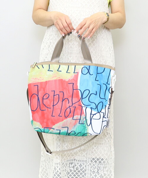 COOCO(クーコ)の「【kiki creative×COOCO】Artist Collection colorful print2WAYトートバッグ/A4対応(トートバッグ・レディース・グリーン/その他12/ブルー・FREE)」の3枚目の写真