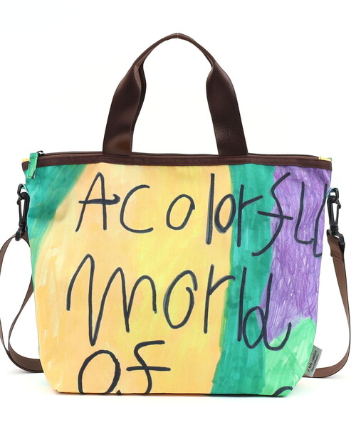 COOCO(クーコ)の「【kiki creative×COOCO】Artist Collection colorful print2WAYトートバッグ/A4対応(トートバッグ・レディース・グリーン/その他12/ブルー・FREE)」の4枚目の写真