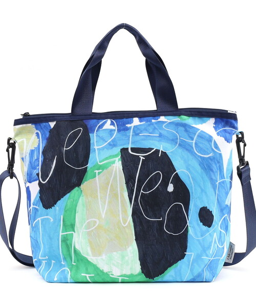 COOCO(クーコ)の「【kiki creative×COOCO】Artist Collection colorful print2WAYトートバッグ/A4対応(トートバッグ・レディース・グリーン/その他12/ブルー・FREE)」の5枚目の写真