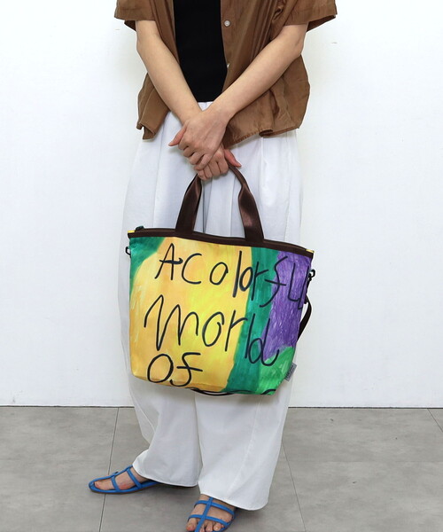 COOCO(クーコ)の「【kiki creative×COOCO】Artist Collection colorful print2WAYトートバッグ/A4対応(トートバッグ・レディース・グリーン/その他12/ブルー・FREE)」の10枚目の写真