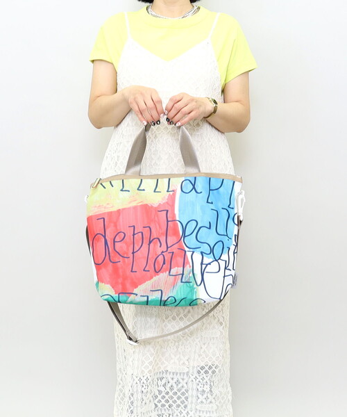 COOCO(クーコ)の「【kiki creative×COOCO】Artist Collection colorful print2WAYトートバッグ/A4対応(トートバッグ・レディース・グリーン/その他12/ブルー・FREE)」の14枚目の写真
