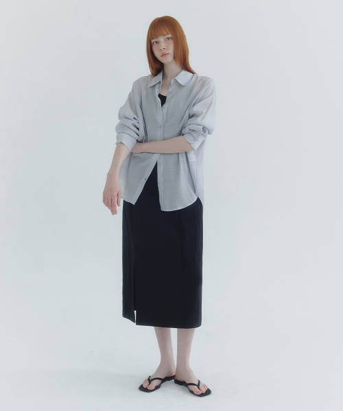 MICANE(ミケーネ)の「グラニアナイロンロングスカート(スカート・レディース・ブラック/クリーム・X-SMALL/XX-LARGE/X-LARGE/SMALL/MEDIUM/LARGE)」の5枚目の写真