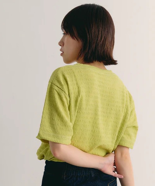 merrylatte(メリーラテ)の「リンクルクルーネックカットソー【IROHANI】(Tシャツ/カットソー・レディース・ホワイト/グリーン・FREE)」の17枚目の写真