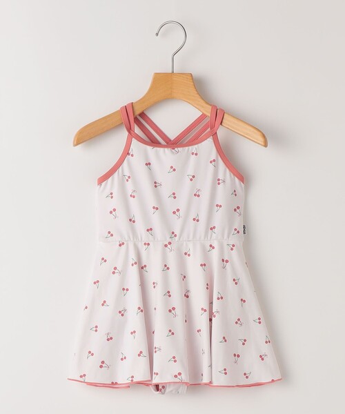 SHIPS（シップス）の「SHIPS KIDS:90～130cm /ガールズ プリント スイムウェア（水着・キッズ・オフホワイト/ピンク・100/110/120/130/90）」の2枚目の写真