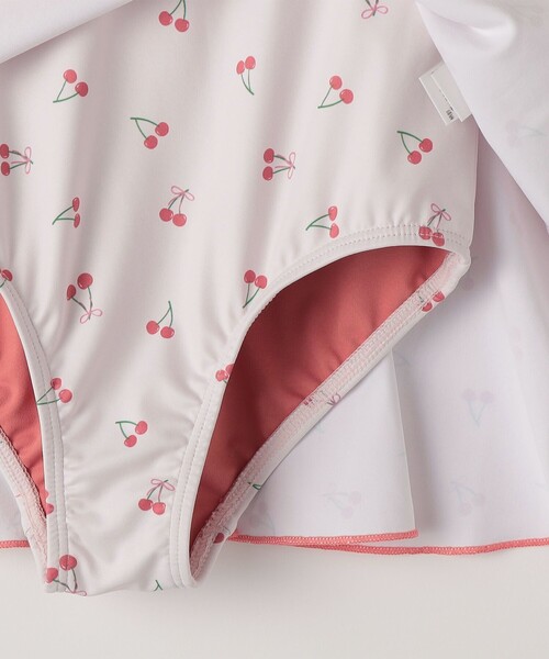 SHIPS（シップス）の「SHIPS KIDS:90～130cm /ガールズ プリント スイムウェア（水着・キッズ・オフホワイト/ピンク・100/110/120/130/90）」の9枚目の写真