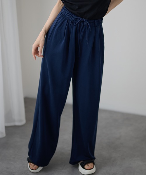 DAYRA(デイラ)の「ウエスト リボン タック スウェット パンツ(スウェットパンツ・レディース・ダークグレー/ネイビー/ブラック・L/M)」の14枚目の写真