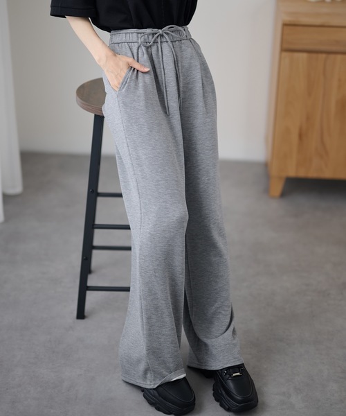 DAYRA(デイラ)の「ウエスト リボン タック スウェット パンツ(スウェットパンツ・レディース・ダークグレー/ネイビー/ブラック・L/M)」の13枚目の写真