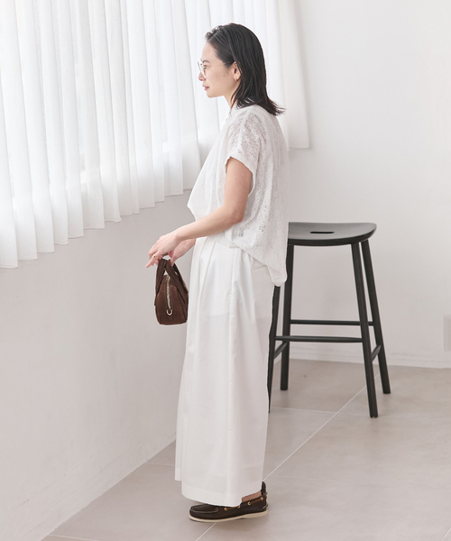 JOURNAL STANDARD(ジャーナルスタンダード)の「《追加2》レースタックボリュームシャツ(シャツ/ブラウス・レディース・ブラック/ホワイト・FREE)」の10枚目の写真