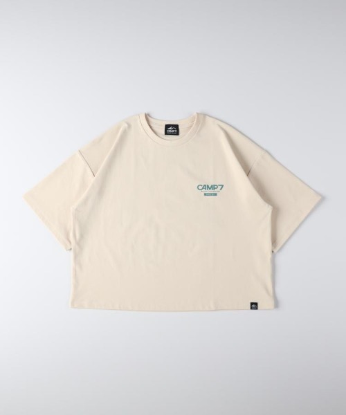 CAMP7（キャンプセブン）の「CAMP7(キャンプ7)フラワープリントショートＴシャツ（Tシャツ/カットソー・レディース・ダークグレー/ホワイト/ライトベージュ・S/M/L）」の8枚目の写真