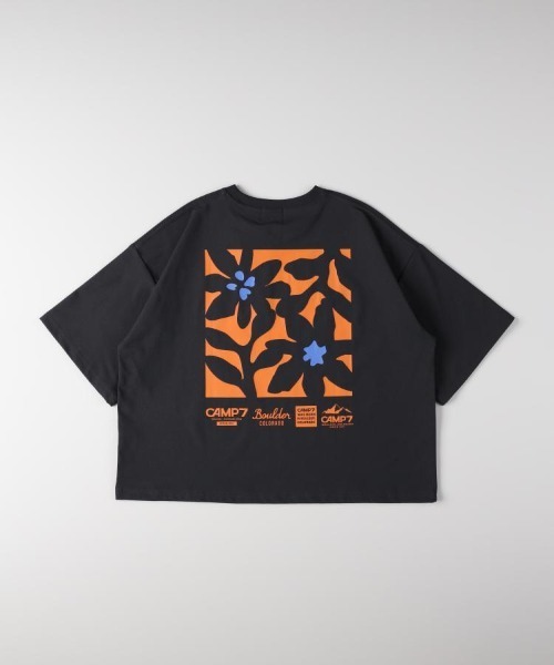 CAMP7（キャンプセブン）の「CAMP7(キャンプ7)フラワープリントショートＴシャツ（Tシャツ/カットソー・レディース・ダークグレー/ホワイト/ライトベージュ・S/M/L）」の21枚目の写真