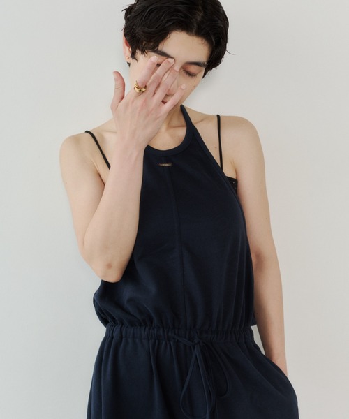 VION（ヴィオン）の「ホルターネックスウェットオールインワン / Halter Neck Sweat All-in-One（つなぎ/オールインワン・レディース・ネイビー/アイボリー・S/M）」の8枚目の写真