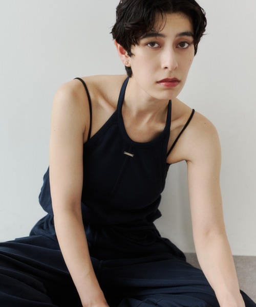 VION（ヴィオン）の「ホルターネックスウェットオールインワン / Halter Neck Sweat All-in-One（つなぎ/オールインワン・レディース・ネイビー/アイボリー・S/M）」の9枚目の写真