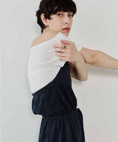 VION（ヴィオン）の「ホルターネックスウェットオールインワン / Halter Neck Sweat All-in-One（つなぎ/オールインワン・レディース・ネイビー/アイボリー・S/M）」の17枚目の写真