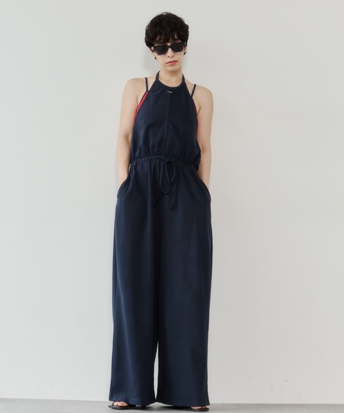 VION（ヴィオン）の「ホルターネックスウェットオールインワン / Halter Neck Sweat All-in-One（つなぎ/オールインワン・レディース・ネイビー/アイボリー・S/M）」の12枚目の写真