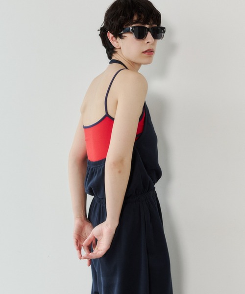 VION（ヴィオン）の「ホルターネックスウェットオールインワン / Halter Neck Sweat All-in-One（つなぎ/オールインワン・レディース・ネイビー/アイボリー・S/M）」の11枚目の写真