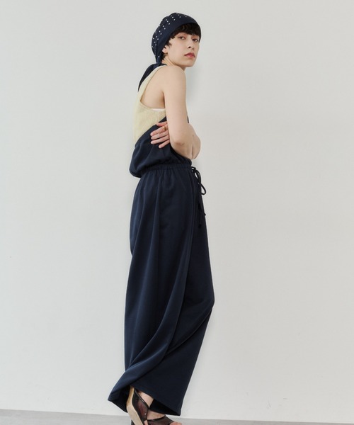 VION（ヴィオン）の「ホルターネックスウェットオールインワン / Halter Neck Sweat All-in-One（つなぎ/オールインワン・レディース・ネイビー/アイボリー・S/M）」の13枚目の写真