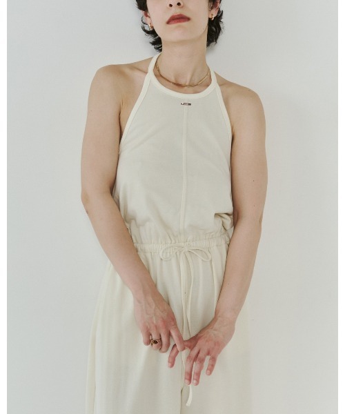 VION（ヴィオン）の「ホルターネックスウェットオールインワン / Halter Neck Sweat All-in-One（つなぎ/オールインワン・レディース・ネイビー/アイボリー・S/M）」の22枚目の写真