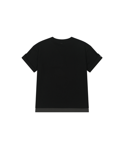SECONDMONO（セカンドモノローグ）の「Layered Henley Roll-Up Tee [BLACK]_SETS057BLACK（Tシャツ/カットソー・レディース・その他・MEDIUM/LARGE）」の6枚目の写真