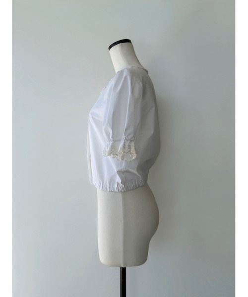 miies miim（ミーエスミーム）の「soft puff frill blouse（シャツ/ブラウス・レディース・ホワイト/ブラック・FREE）」の7枚目の写真