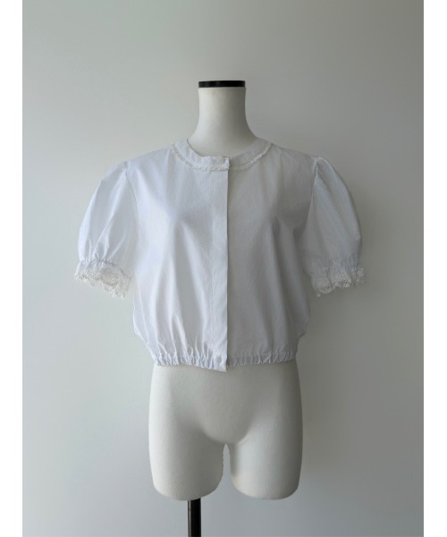 miies miim（ミーエスミーム）の「soft puff frill blouse（シャツ/ブラウス・レディース・ホワイト/ブラック・FREE）」の6枚目の写真