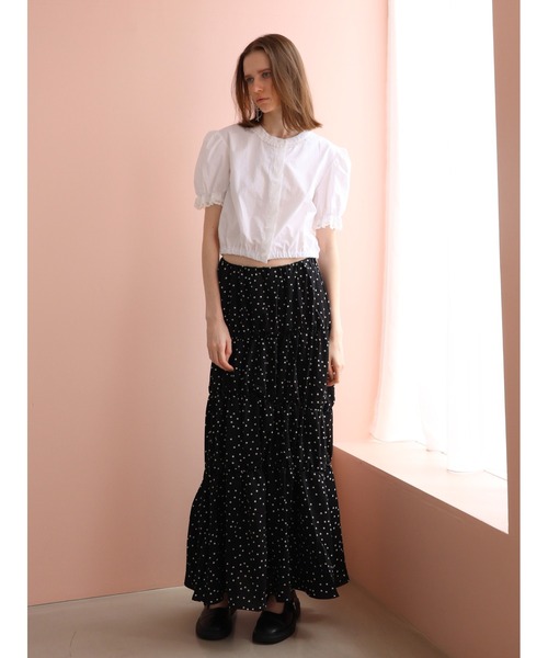 miies miim（ミーエスミーム）の「soft puff frill blouse（シャツ/ブラウス・レディース・ホワイト/ブラック・FREE）」の5枚目の写真