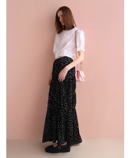 miies miim（ミーエスミーム）の「soft puff frill blouse（シャツ/ブラウス・レディース・ホワイト/ブラック・FREE）」の3枚目の写真