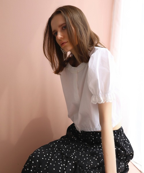miies miim（ミーエスミーム）の「soft puff frill blouse（シャツ/ブラウス・レディース・ホワイト/ブラック・FREE）」の11枚目の写真