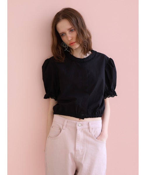 miies miim（ミーエスミーム）の「soft puff frill blouse（シャツ/ブラウス・レディース・ホワイト/ブラック・FREE）」の14枚目の写真