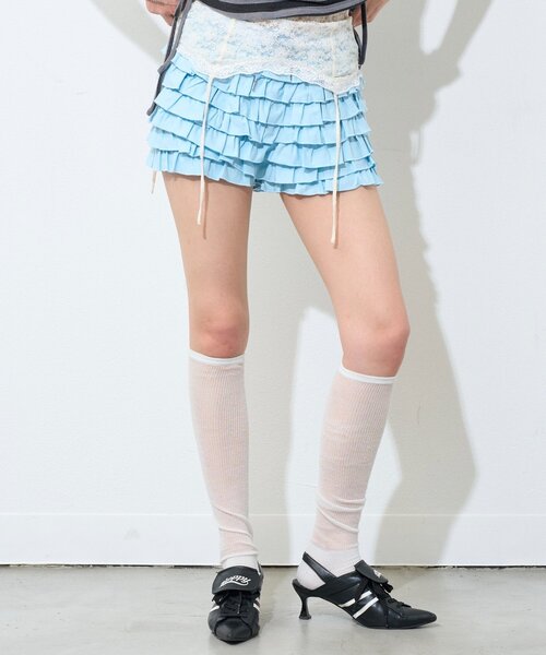 WHO'S WHO gallery(フーズフーギャラリー)の「カットフリルショーツ(その他パンツ・レディース・グレー/ブラック/サックスブルー・FREE)」の17枚目の写真