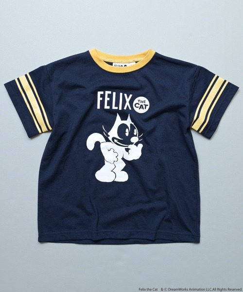 THE FELiX(フェリクス)の「【別注】FELIX プリント半袖Tシャツ(Tシャツ/カットソー・キッズ・イエロー/ネイビー・100/150/90/80/140/130/120/110)」の2枚目の写真