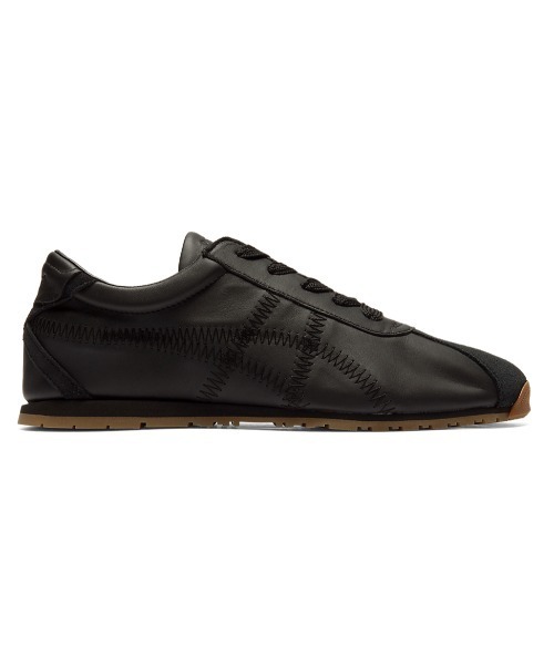 Onitsuka Tiger(オニツカタイガー)の「TIGER CORSAIR A55 / タイガー コルセア A55(スニーカー・レディース・ゴールド系その他/ブラック×ブラック/シルバー系その他・27/26.5/23/22.5/26/28.5/25/24.5/24/23.5/25.5/29/28/27.5)」の2枚目の写真