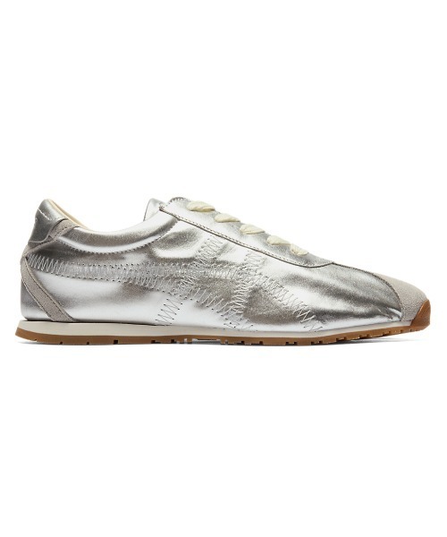 Onitsuka Tiger(オニツカタイガー)の「TIGER CORSAIR A55 / タイガー コルセア A55(スニーカー・レディース・ゴールド系その他/ブラック×ブラック/シルバー系その他・27/26.5/23/22.5/26/28.5/25/24.5/24/23.5/25.5/29/28/27.5)」の1枚目の写真