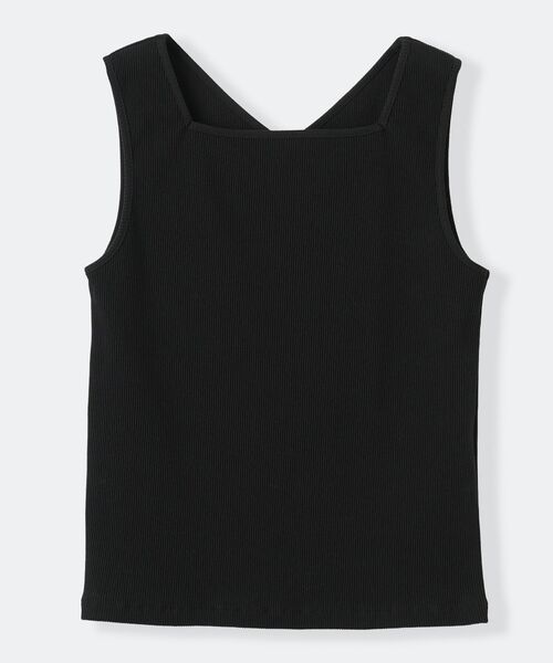LANVIN en Bleu(ランバンオンブルー)の「2WAYテレコタンクトップ(タンクトップ・レディース・ブラック/ベージュ/カーキ・38)」の4枚目の写真