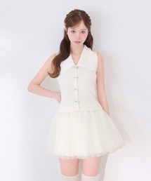 M me eme（エムミーエメ）の「Bijou ribbon collar knit tops(eme11094)（ニット/セーター）」