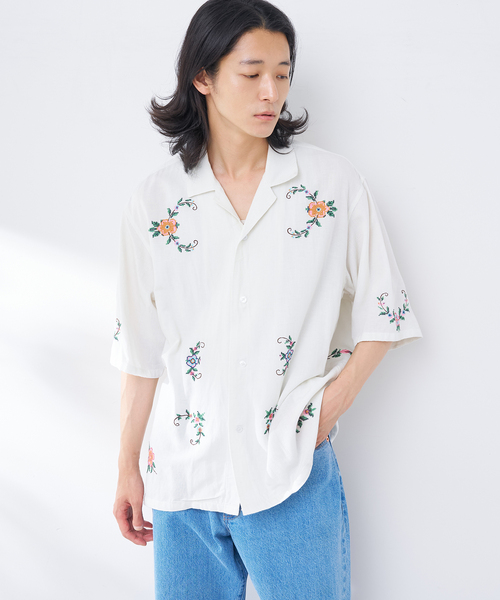 B.C STOCK(ベーセーストック)の「インドクロスステッチ シャツ(シャツ/ブラウス・メンズ・ホワイト/ブラック系その他・LARGE/MEDIUM)」の9枚目の写真