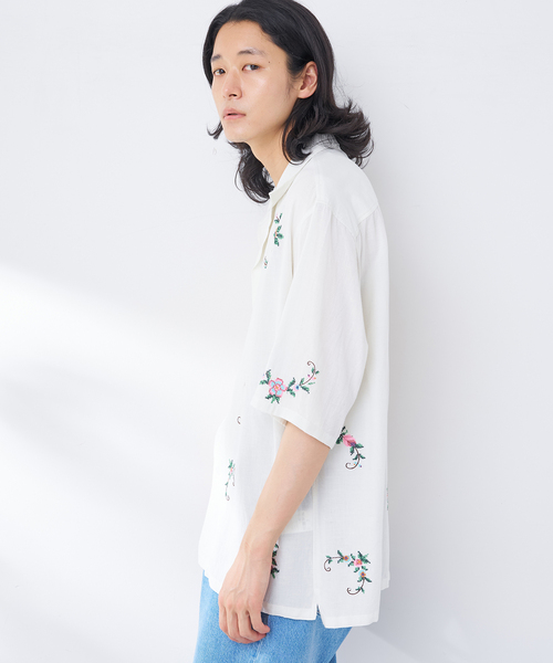 B.C STOCK(ベーセーストック)の「インドクロスステッチ シャツ(シャツ/ブラウス・メンズ・ホワイト/ブラック系その他・LARGE/MEDIUM)」の10枚目の写真