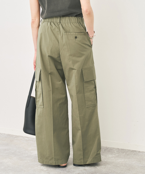 Spick & Span(スピックアンドスパン)の「コットンカーゴイージーパンツ(カーゴパンツ・レディース・ベージュ/サファリグリーン・38/36/34)」の5枚目の写真