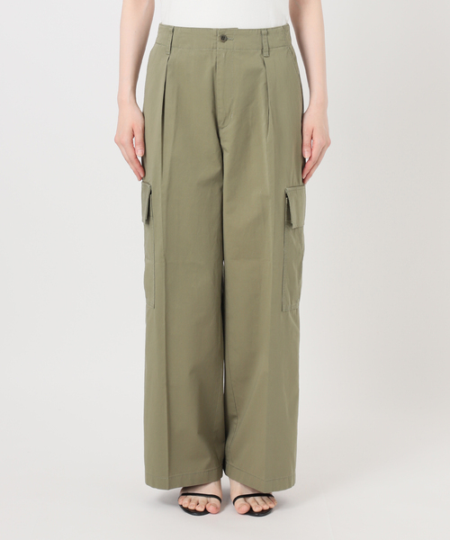 Spick & Span(スピックアンドスパン)の「コットンカーゴイージーパンツ(カーゴパンツ・レディース・ベージュ/サファリグリーン・38/36/34)」の8枚目の写真