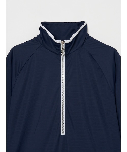 ELLA CANTARIA(エヤカンタリア)の「Chevron Half-Zip Dress|V字型ハーフジップワンピース(ワンピース・レディース・ネイビー/オフホワイト・FREE)」の12枚目の写真