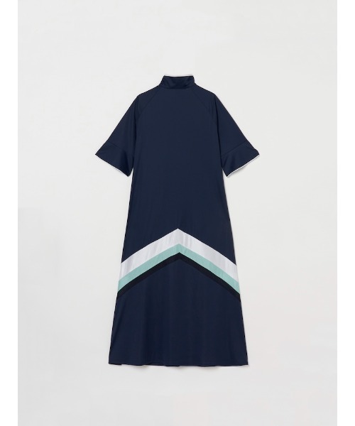 ELLA CANTARIA(エヤカンタリア)の「Chevron Half-Zip Dress|V字型ハーフジップワンピース(ワンピース・レディース・ネイビー/オフホワイト・FREE)」の16枚目の写真