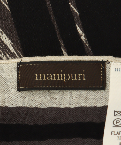 Spick & Span(スピックアンドスパン)の「manipuri / マニプリ 120*120 インドストール ボンメール(ストール/ショール・レディース・グリーン/グレー・FREE)」の5枚目の写真