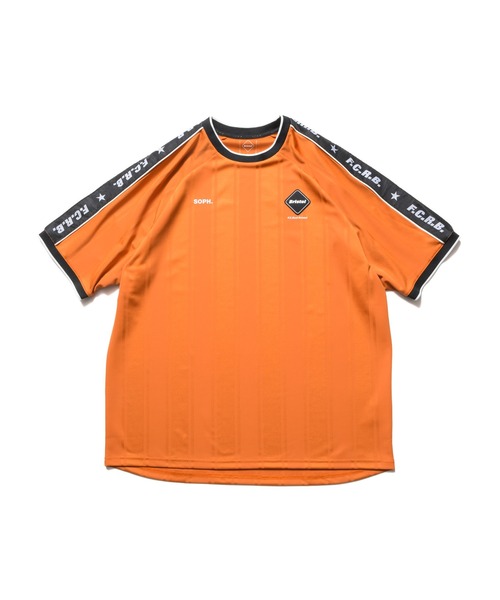 F.C.Real Bristol(エフシーレアルブリストル)の「SHADOW WEAVE STRIPE S/S TOP(Tシャツ/カットソー・メンズ・ブラック/オレンジ/チャコールグレー・SMALL/MEDIUM/LARGE/X-LARGE/XX-LARGE)」の3枚目の写真