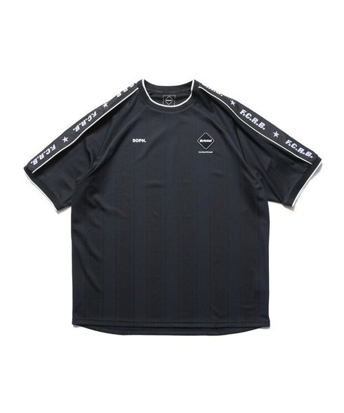 F.C.Real Bristol(エフシーレアルブリストル)の「SHADOW WEAVE STRIPE S/S TOP(Tシャツ/カットソー・メンズ・ブラック/オレンジ/チャコールグレー・SMALL/MEDIUM/LARGE/X-LARGE/XX-LARGE)」の2枚目の写真