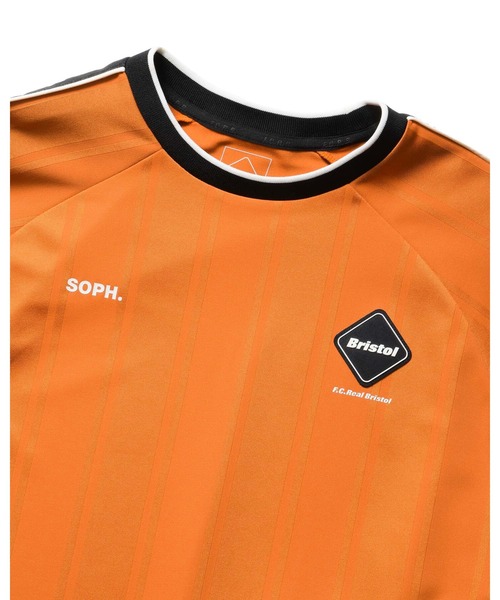 F.C.Real Bristol(エフシーレアルブリストル)の「SHADOW WEAVE STRIPE S/S TOP(Tシャツ/カットソー・メンズ・ブラック/オレンジ/チャコールグレー・SMALL/MEDIUM/LARGE/X-LARGE/XX-LARGE)」の10枚目の写真
