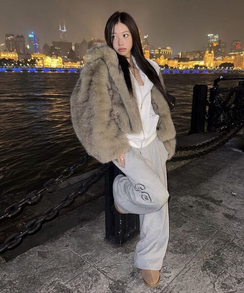 ROCKCAKE(ロックケーキ)の「Check Layered 96 Wide 2way Jogger - Gray(スウェットパンツ・レディース・その他・X-SMALL/SMALL)」の8枚目の写真