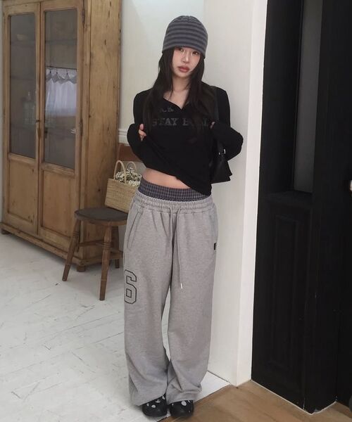 ROCKCAKE(ロックケーキ)の「Check Layered 96 Wide 2way Jogger - Gray(スウェットパンツ・レディース・その他・X-SMALL/SMALL)」の10枚目の写真