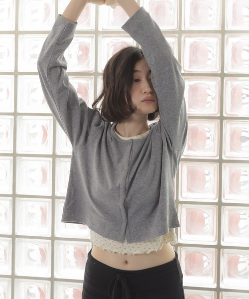 HEILIS(ヘイリス)の「前後2WAYカーディガン / カーディガン トップス 長袖 2WAY クルーネック 羽織り レイヤード 韓国ファッション カジュアル きれいめ オフィスカジュアル デイリー 秋服 冬服 春服 アイボリー ピンク グレー ブラウン ブラック ボーダー 無地 シンプル ノームコア(カーディガン/ボレロ・レディース・ブラック/ブラック系その他/アイボリー/ピンク/グレー/ホワイト系その他・FREE)」の20枚目の写真